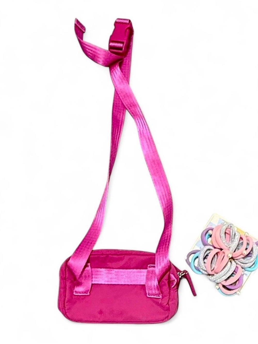 ATHLETA Pink Belt Bag / Fanny Pack + NWT Hair Ties Bundle - Picture 6 of 8